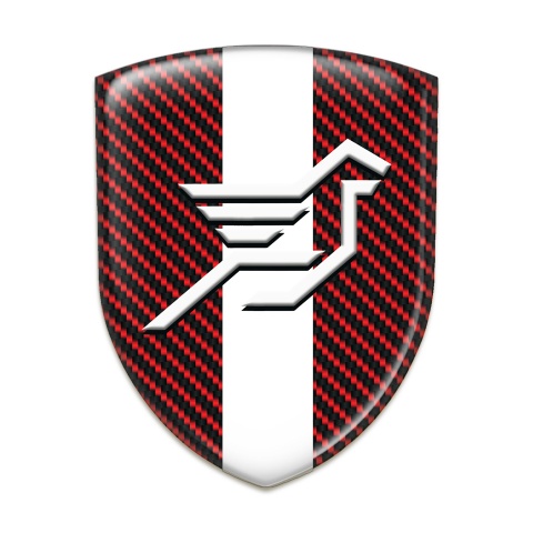 Hamann Silicone Badge red carbon with White Ribbon Design  