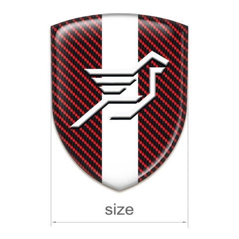 Hamann Silicone Badge red carbon with White Ribbon Design  
