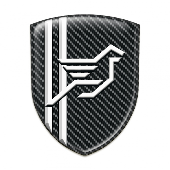 Hamann Emblem Badge Logo Black carbon with White Lines Style 