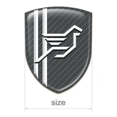 Hamann Silicone Badge Dark Grey Carbon with White Lines Style 