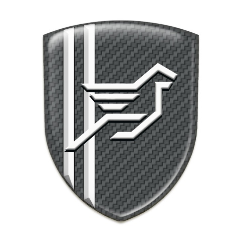 Hamann Silicone Badge Dark Grey Carbon with White Lines Style 