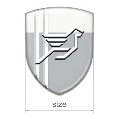 Hamann Silicone Car Decal Badge Grey White with White Lines Styule 