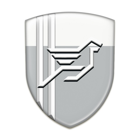 Hamann Silicone Car Decal Badge Grey White with White Lines Styule 