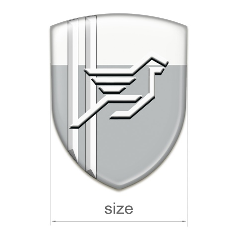 Hamann Silicone Car Decal Badge Grey White with White Lines Styule 
