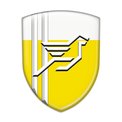 Hamann Silicone Badge Yellow White with White Lines Style 