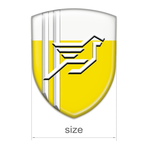 Hamann Silicone Badge Yellow White with White Lines Style 