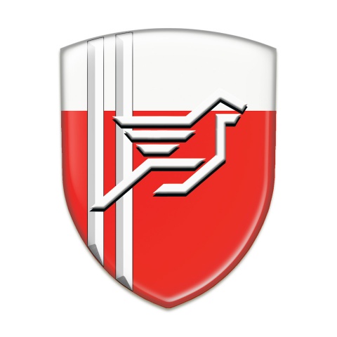 Hamann Auto Emblem Red White with White Lines Style 