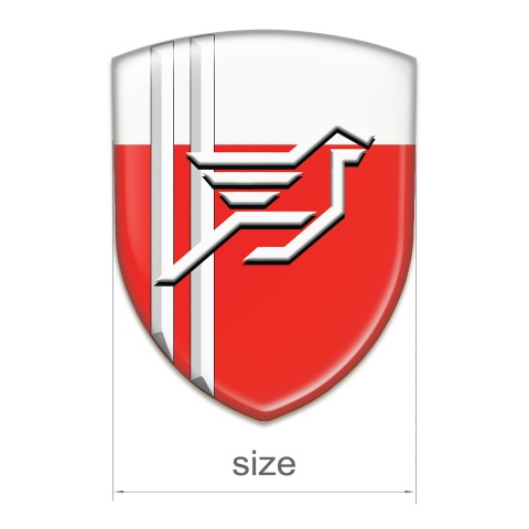 Hamann Auto Emblem Red White with White Lines Style 