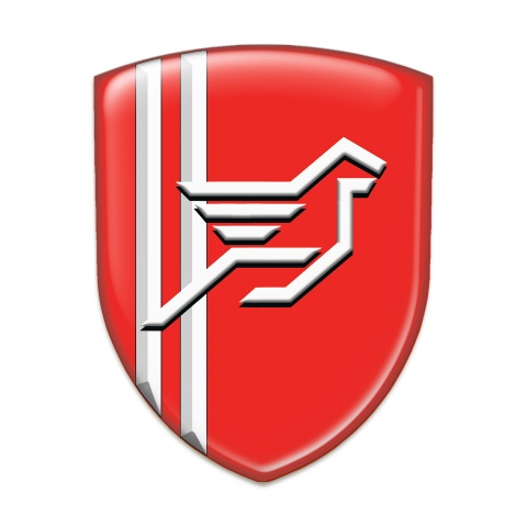Hamann Self Adhesive Emblem Logo Red Print White Lines 