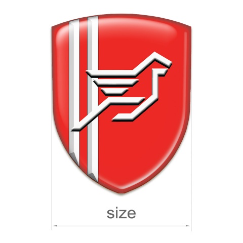 Hamann Self Adhesive Emblem Logo Red Print White Lines 