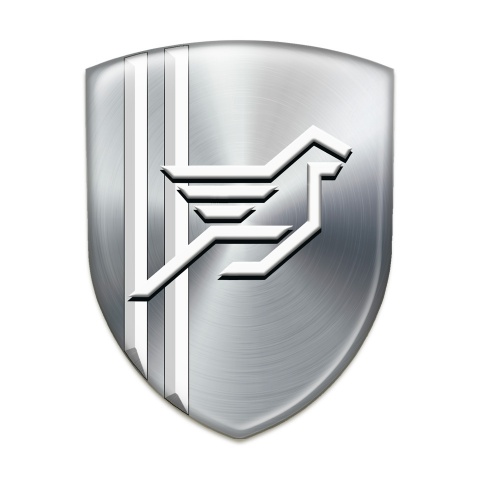 Hamann Silicone Emblem Silver Print White Lines 