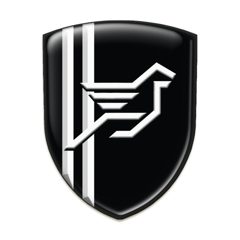 Hamann Resin Sticker Black Print White Lines Style 