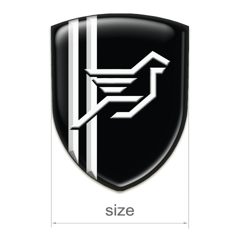 Hamann Resin Sticker Black Print White Lines Style 