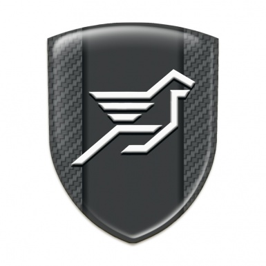 Hamann Silicone Car Decal Badge Dark Grey Carbon Effect 