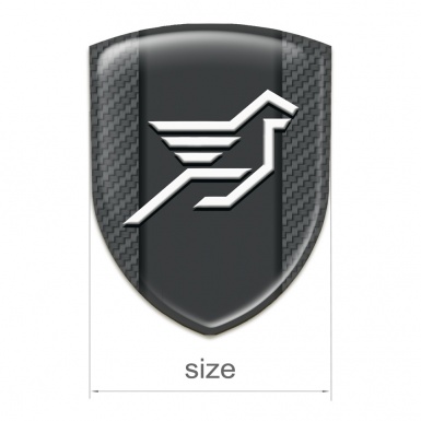 Hamann Silicone Car Decal Badge Dark Grey Carbon Effect 