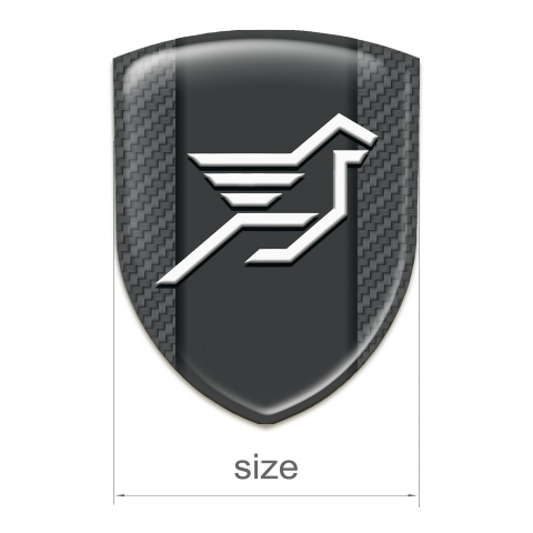 Hamann Silicone Car Decal Badge Dark Grey Carbon Effect 