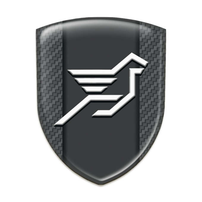 Hamann Silicone Car Decal Badge Dark Grey Carbon Effect 