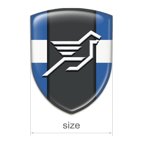 Hamann Auto Emblem Blue with White Tape and Dark Central Panel 