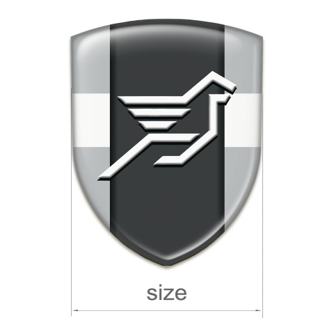 Hamann Logo Emblem Grey with White Tape and Dark Central Panel 
