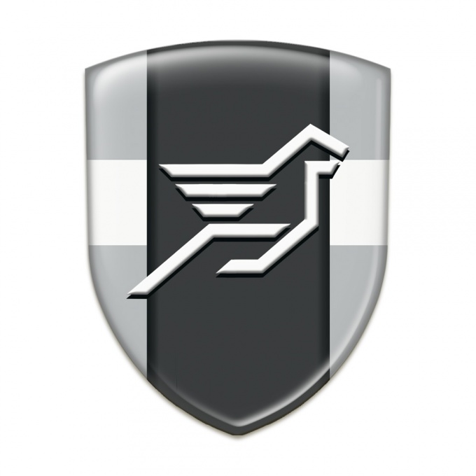 Hamann Logo Emblem Grey with White Tape and Dark Central Panel 