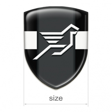 Hamann Tuning Emblem Black with White Band and Dark Central Panel 