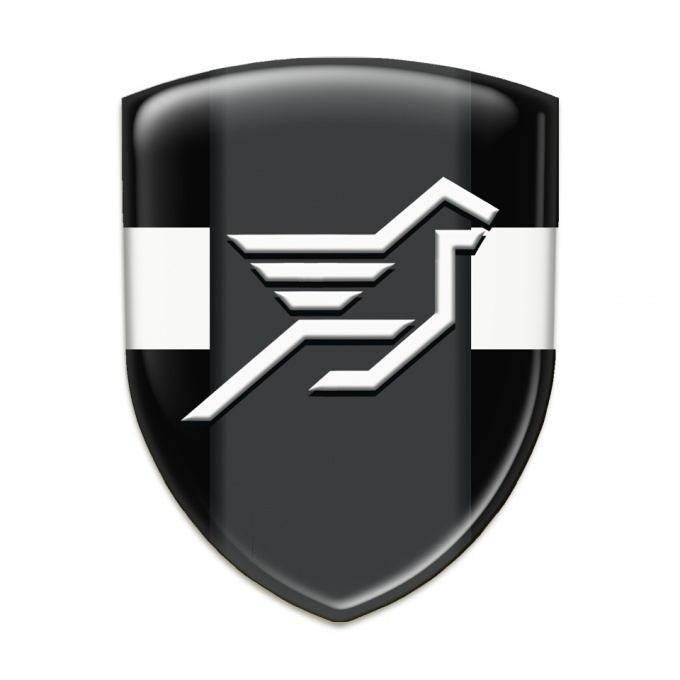 Hamann Tuning Emblem Black with White Band and Dark Central Panel 