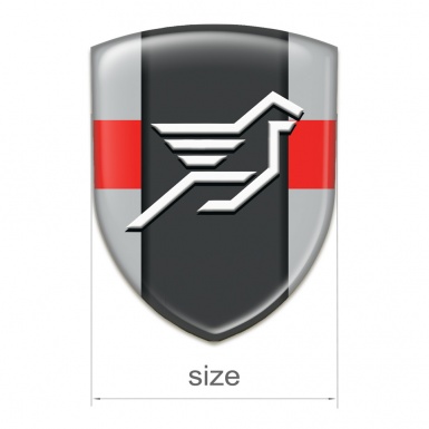 Hamann Domed Emblem Grey with Red band Print 
