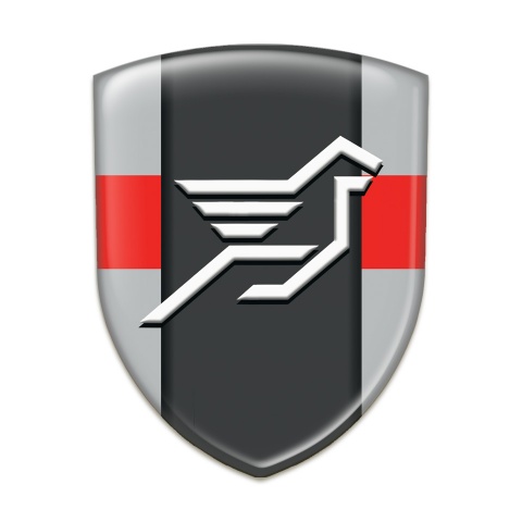 Hamann Domed Emblem Grey with Red band Print 
