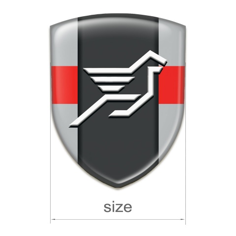 Hamann Domed Emblem Grey with Red band Print 