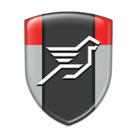 Hamann 3D Gel Emblem Grey Red Print 