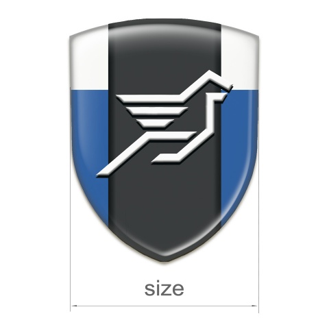Hamann Silicone Car Decal Badge Blue White Print 