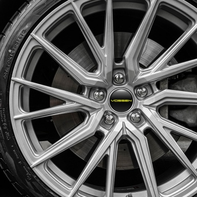 Vossen Wheel Emblems for Center Caps Yellow Edition