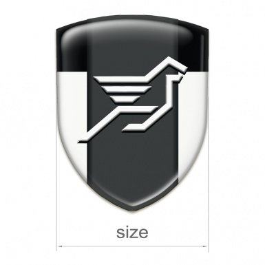 Hamann Self Adhesive Emblem Logo White Black Print 