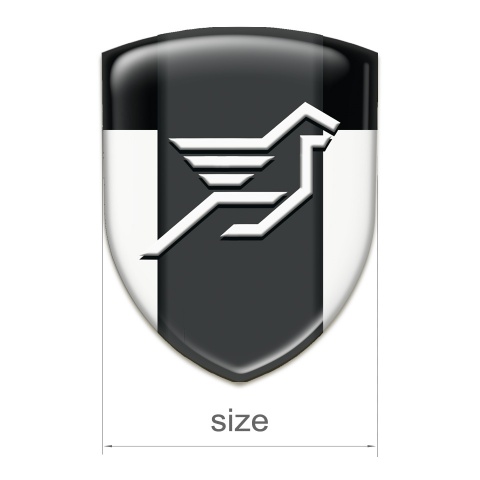 Hamann Self Adhesive Emblem Logo White Black Print 