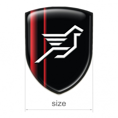 Hamann Self Adhesive Emblem Logo Black Base with Red Lines Motive 