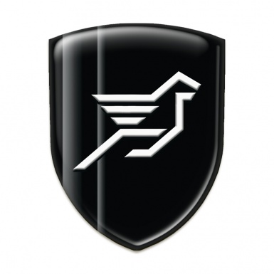 Hamann Domed Emblem Black Base with Gray Lines Motive 