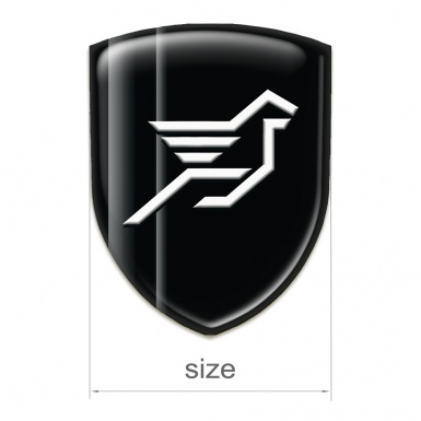 Hamann Domed Emblem Black Base with Gray Lines Motive 