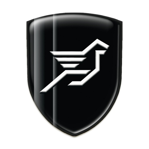Hamann Domed Emblem Black Base with Gray Lines Motive 