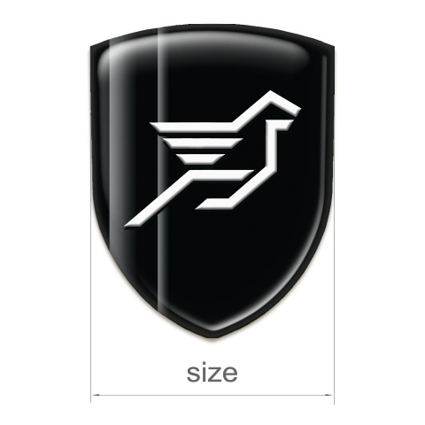 Hamann Domed Emblem Black Base with Gray Lines Motive 