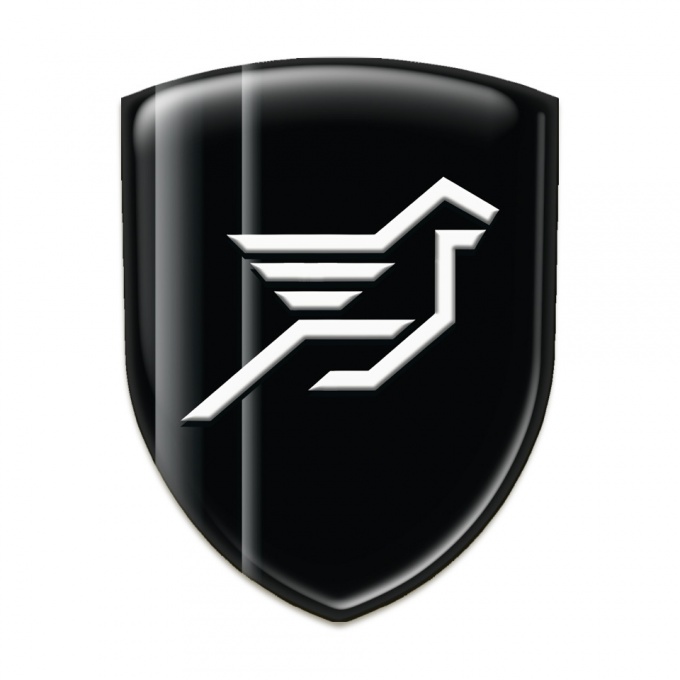 Hamann Domed Emblem Black Base with Gray Lines Motive 