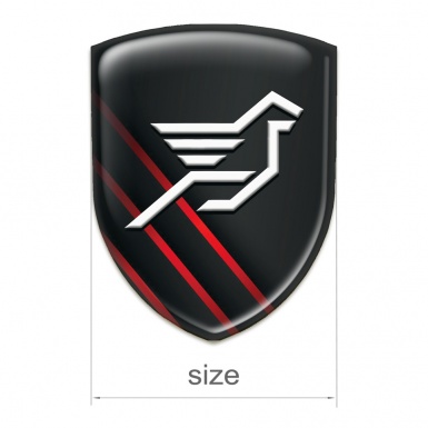 Hamann Silicone Car Decal Badge Black with Diagonal Lines motive 