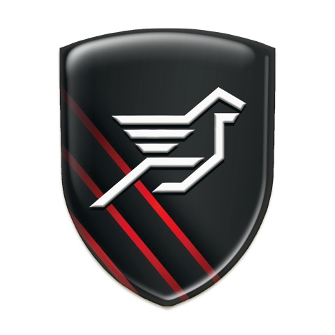 Hamann Silicone Car Decal Badge Black with Diagonal Lines motive 