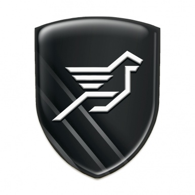 Hamann Silicone Badge Black with Grey Diagonal lInes Motive 