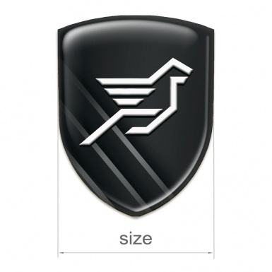Hamann Silicone Badge Black with Grey Diagonal lInes Motive 