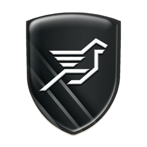 Hamann Silicone Badge Black with Grey Diagonal lInes Motive 
