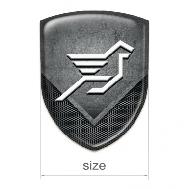 Hamann Silicone Emblem Scrached Stone with Dark mesh Effect 