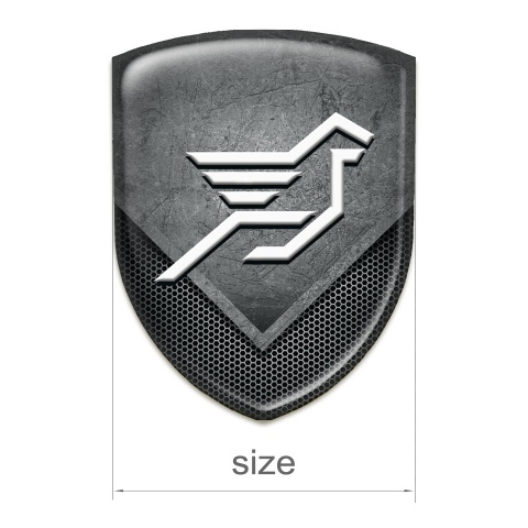 Hamann Silicone Emblem Scrached Stone with Dark mesh Effect 