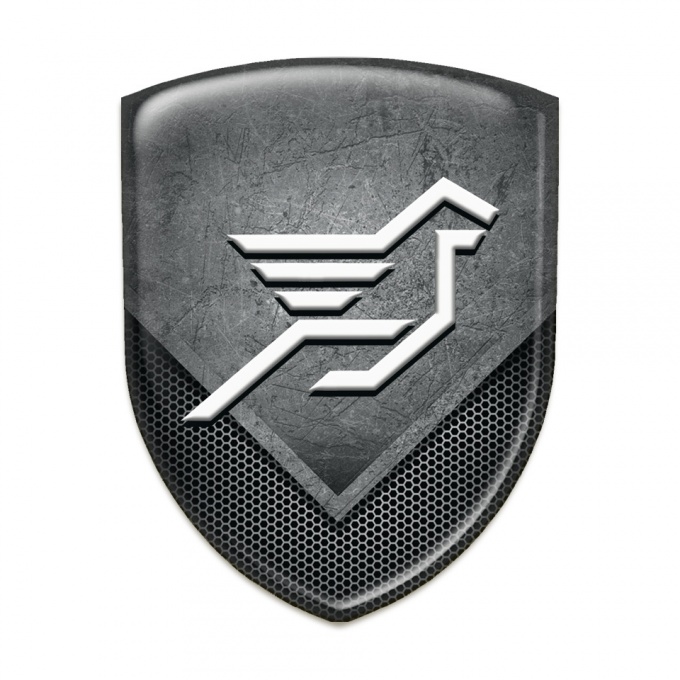 Hamann Silicone Emblem Scrached Stone with Dark mesh Effect 