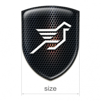 Hamann Self Adhesive Car logo Emblem Black with Red Shadow Effect 