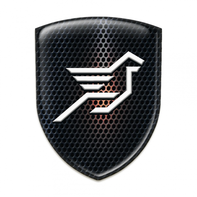 Hamann Self Adhesive Car logo Emblem Black with Red Shadow Effect 